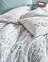L'essentiel linge de maison Lendell - Mint Juego de Funda de Edredón Doble Ranforce Menta y Blanco